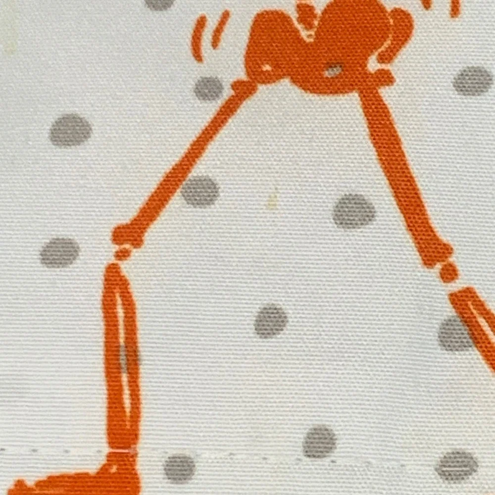 Domain Halloween Dancing Skeleton Placemats Set of 4 White Orange Black Dot
